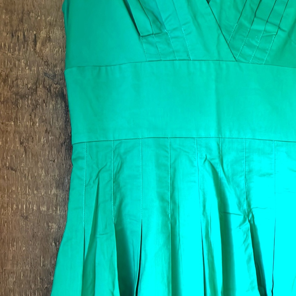 Emerald Green Cotton Tea Dress